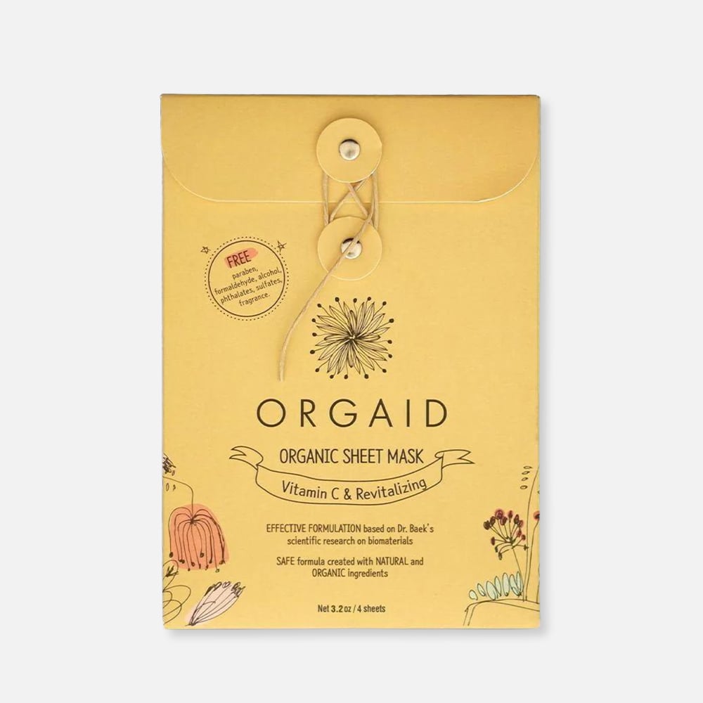 ORGAID Vitamin C & Revitalizing Sheet Mask Set (4 Masks)